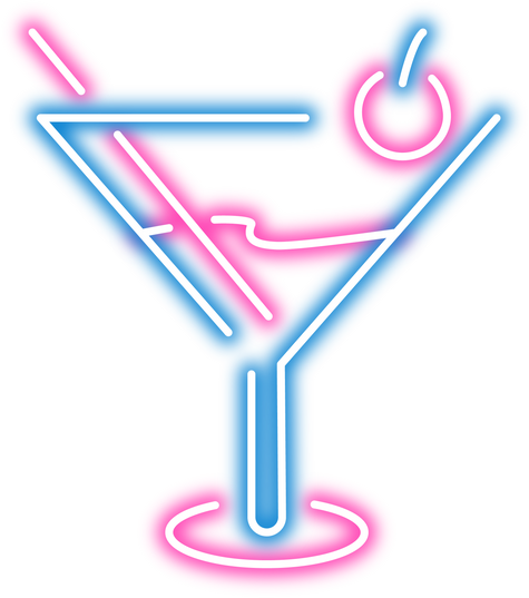 Cocktail Neon Sign Illustration