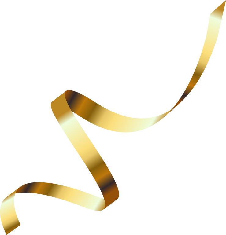 luxury spiral golden ribbon